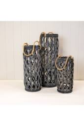 KDMD Grey Handcrafted Washed Lantern - thumbnail 2