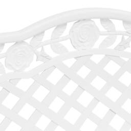 Berkfield Home Garden Bench 108 cm Cast Aluminium White - thumbnail 6