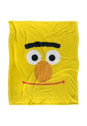 Sesame Street Bert Face Silky Touch Super Soft Throw Blanket 152 X 127 cm in White - thumbnail 1