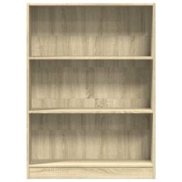 Berkfield Home Bookcase Sonoma Oak 80x24x109 cm Engineered Wood in Brown - Size: 80 x 24 x 109 cm - thumbnail 4