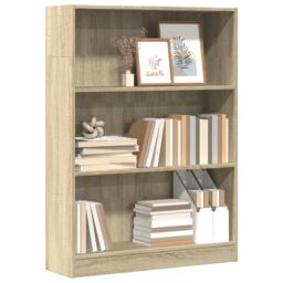 Berkfield Home Bookcase Sonoma Oak 80x24x109 cm Engineered Wood in Brown - Size: 80 x 24 x 109 cm - thumbnail 1