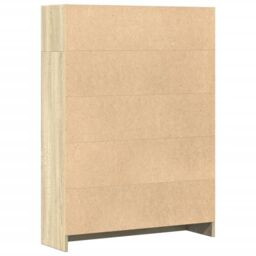 Berkfield Home Bookcase Sonoma Oak 80x24x109 cm Engineered Wood in Brown - Size: 80 x 24 x 109 cm - thumbnail 6