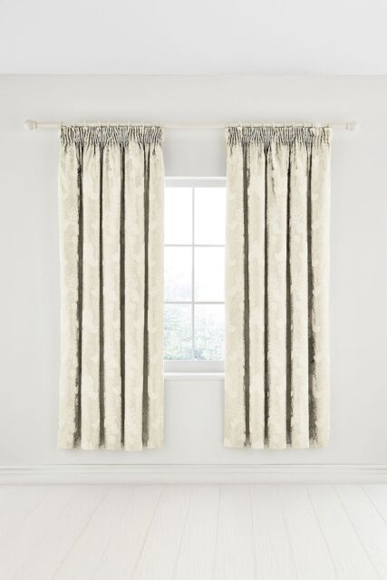 Sanderson 'Ashbee' Lined Curtains in Ivory - Size: 167 cm width x 183 cm drop - image 1