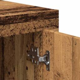 Berkfield Home Sideboard Old Wood 80x40x75 cm Engineered Wood in Brown - Size: 80 x 40 x 75 cm - thumbnail 8