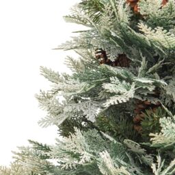 Berkfield Home Pre-lit Christmas Tree with Pine Cones Green 150 cm PVC&PE - thumbnail 6