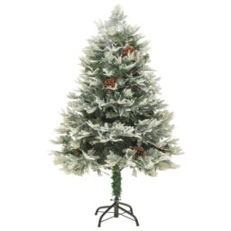Berkfield Home Pre-lit Christmas Tree with Pine Cones Green 150 cm PVC&PE - thumbnail 2