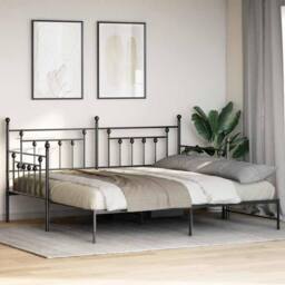 Berkfield Home Black Daybed Frame with Trundle, 90x200 cm, Made of Steel - Size: 90x200 cm - thumbnail 4