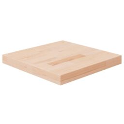 Berkfield Home Square Table Top 40x40x4 cm Untreated Solid Wood Oak in Brown - Size: 40 x 40 x 4 cm