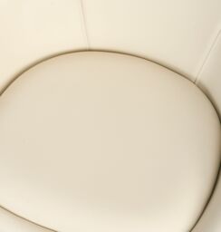 Bravich LTD Lisbon Faux Leather Office Swivel Chair in Cream - Size: 1 Pack - thumbnail 3