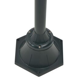 Berkfield Home Garden Post Light E27 220 cm Aluminium 2-Lantern Dark Green - thumbnail 4