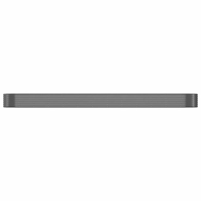 Berkfield Home Garden Raised Bed Powder-coated Steel 507x100x36 cm Anthracite in Charcoal - Size: 507 x 100 x 36 cm - image 1