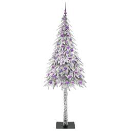 Berkfield Home Christmas Tree with 300 LEDs White 210 cm PE & Steel - thumbnail 4