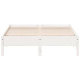 Berkfield Home Bed Frame without Mattress White 120x200 cm Solid Wood Pine - Size: Small Double - thumbnail 4