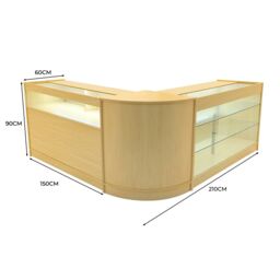 Monstershop Triton LED Shop Counter Set K1500, B1500 & CM60 - Maple in Beige - thumbnail 3