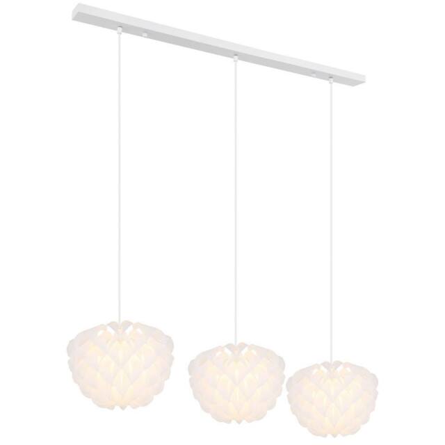 Netlighting Irene Bar Pendant Ceiling Light White 3x E14 - image 1