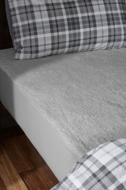 Catherine Lansfield 'Thermal Fleece' Under Blanket Fitted Sheet in Grey - Size: King - image 1