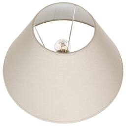 Wyld and Coco White Ceramic Table Lamp with Adjustable Linen Cone Shade - thumbnail 5