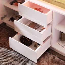AKA Chest of Drawers With RGB LED 81 x 140 x 39 cm White in Cool White - thumbnail 5