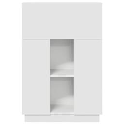 Berkfield Home White Writing Desk White Engineered Wood Medium - thumbnail 6