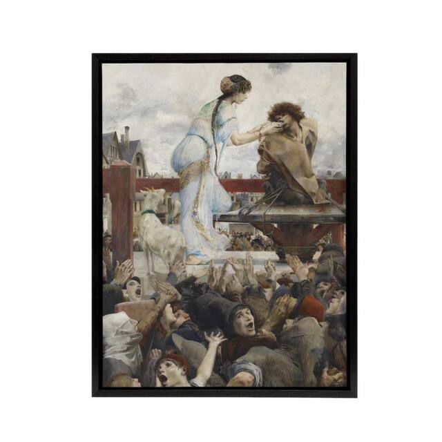 "Artery8 Luc Olivier Merson A Tear For a Drop of Water Framed Canvas Art Print - Size: W18"" x H24""" - image 1