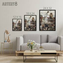 "Artery8 Luc Olivier Merson A Tear For a Drop of Water Framed Canvas Art Print - Size: W18"" x H24""" - thumbnail 4