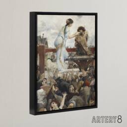 "Artery8 Luc Olivier Merson A Tear For a Drop of Water Framed Canvas Art Print - Size: W18"" x H24""" - thumbnail 2