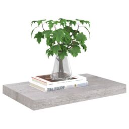 Berkfield Home Floating Wall Shelves 2 pcs Concrete Grey 50x23x3.8 cm MDF - thumbnail 3
