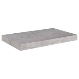 Berkfield Home Floating Wall Shelves 2 pcs Concrete Grey 50x23x3.8 cm MDF - thumbnail 4