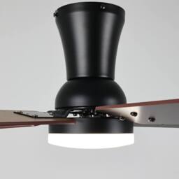 NIVOR Dimmable LED Ceiling Fans with Remote RGB Noiseless Modern Fan Lamp in Brown - thumbnail 9