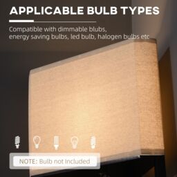 HOMCOM Corner Modern Floor Lamp with Shelves for Living Room, Bedroom in Black - thumbnail 8