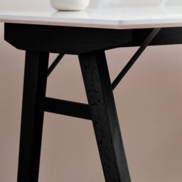 FurnitureboxUK Ivan White Home Office Desk - Gaming Desk with Semi-Matte White Veneer Top - Made In Ukraine in Black - thumbnail 5
