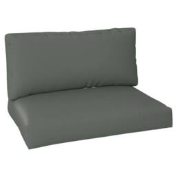 OUTSUNNY 2 Seat Pallet Cushions 20cm Thick Outdoor Seat Pads, Charcoal Grey in Dark Grey - thumbnail 1