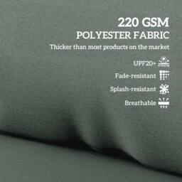 OUTSUNNY 2 Seat Pallet Cushions 20cm Thick Outdoor Seat Pads, Charcoal Grey in Dark Grey - thumbnail 6