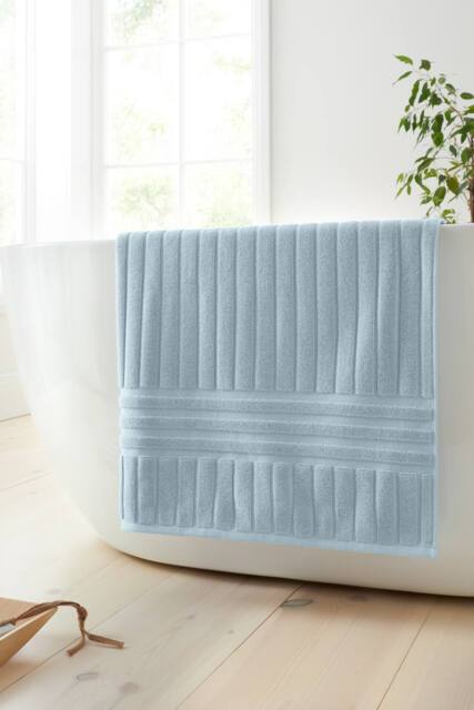 Bianca 'Hotel' Cotton Bath Sheet in Blue - image 1