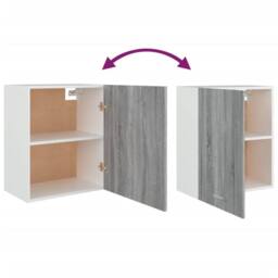 Berkfield Home Hanging Cabinet Grey Sonoma 50x31x60 cm Engineered Wood - Size: 50 x 31 x 60 cm - thumbnail 7