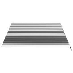 Berkfield Home Replacement Fabric for Awning Anthracite & White 4x3 m in Black - thumbnail 4