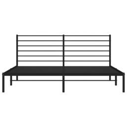 Berkfield Home Metal Bed Frame with Headboard Black 193x203 cm - thumbnail 6