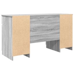 Berkfield Home Desk Grey Sonoma 140x49x76 cm Engineered Wood - Size: 140 x 49 x 76 cm - thumbnail 6
