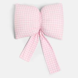 OHS Gingham Bow Shaped Filled Scatter Cushion Decorative Throw Pillow in Pink - thumbnail 3