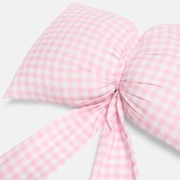 OHS Gingham Bow Shaped Filled Scatter Cushion Decorative Throw Pillow in Pink - thumbnail 4