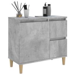 Berkfield Home Bathroom Cabinet Concrete Grey 65x33x60 cm Engineered Wood - Size: 65 x 33 x 60 cm - thumbnail 5