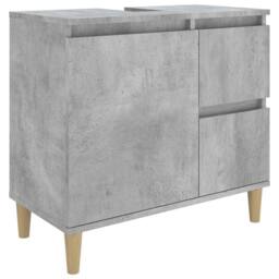Berkfield Home Bathroom Cabinet Concrete Grey 65x33x60 cm Engineered Wood - Size: 65 x 33 x 60 cm
