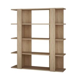Decortie Tita' 4 Tier Bookcase Wall Mounted Shelving Unit 122cm in Natural - Size: 1 Pack - thumbnail 2