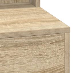 Berkfield Home Dressing Table with LED Lights in Sonoma Oak - 79x41x135 cm in Brown - Size: 79 x 41 x 135 cm - thumbnail 7