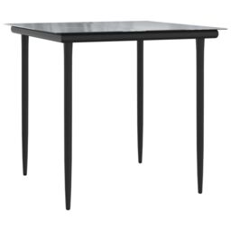 Berkfield Home 5 Piece Garden Dining Set Black Textilene & Steel - thumbnail 6