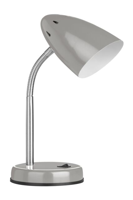 Orsina Gloss Desk Lamp, Adjustable Living Room Desk Lamp, Minimalistic Desk Lamp for Reading & Writing in Grey - image 1
