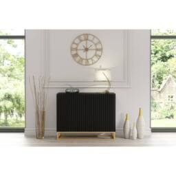 Creative Furniture Ripple Sideboard 100cm - Black with Fluted Doors - thumbnail 2