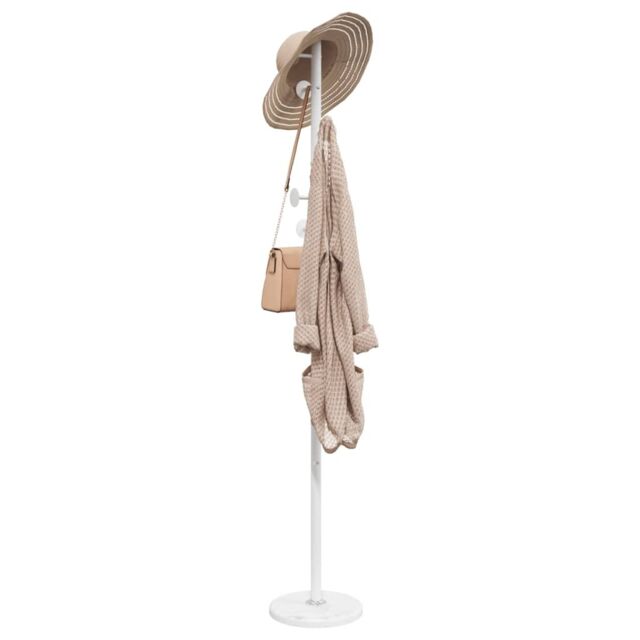 Berkfield Home Coat Stand White 176 cm Powder-coated Iron - image 1