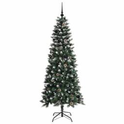 Berkfield Home Artificial Christmas Tree with 300 LEDs Green 76 x 76 x 180 cm - thumbnail 4