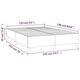 Berkfield Home Durable Box Spring Bed Frame White 135x190 cm Double Faux Leather - thumbnail 9